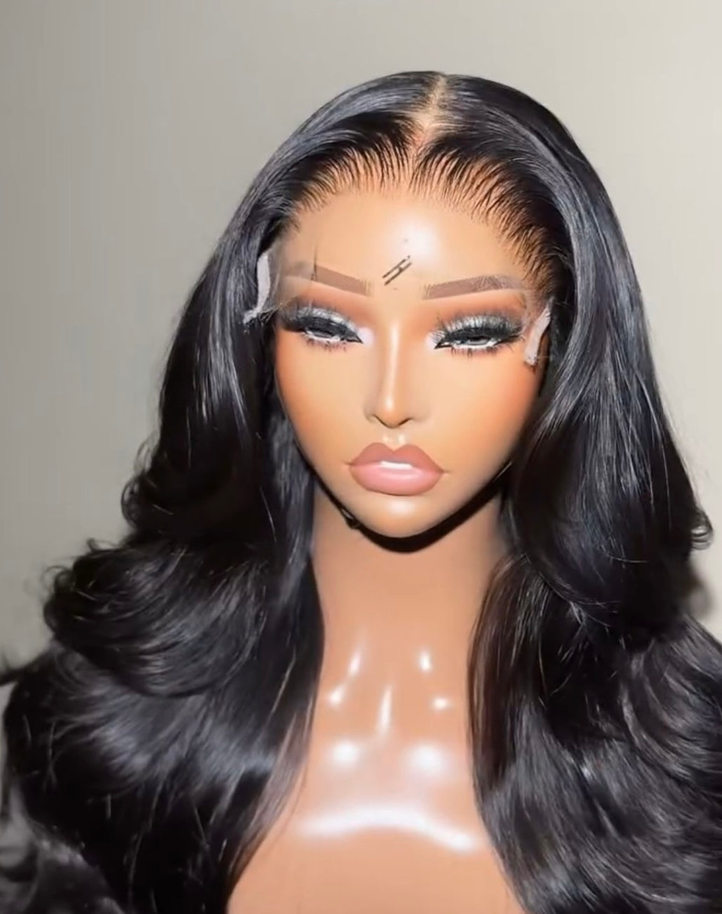 Raw wavy jet black Lace frontal wig