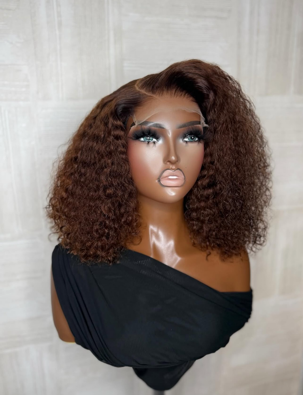 The Brownie Water Curls 4x4 HD Wig