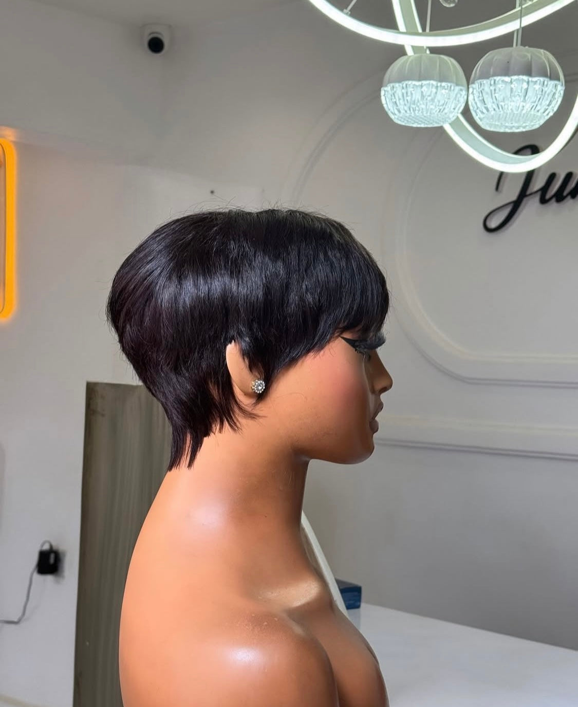 Pixie Cut Jet Black Bob