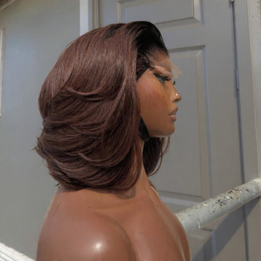 Bob Copper Blaze 5x5 Lace Frontal wig