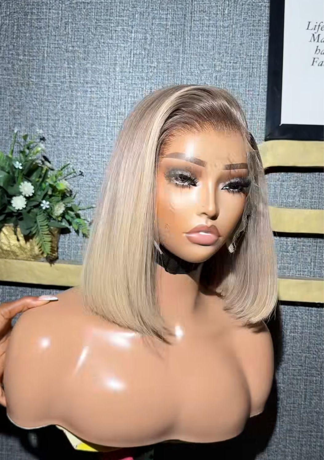 Raw blond bob lace frontal wig