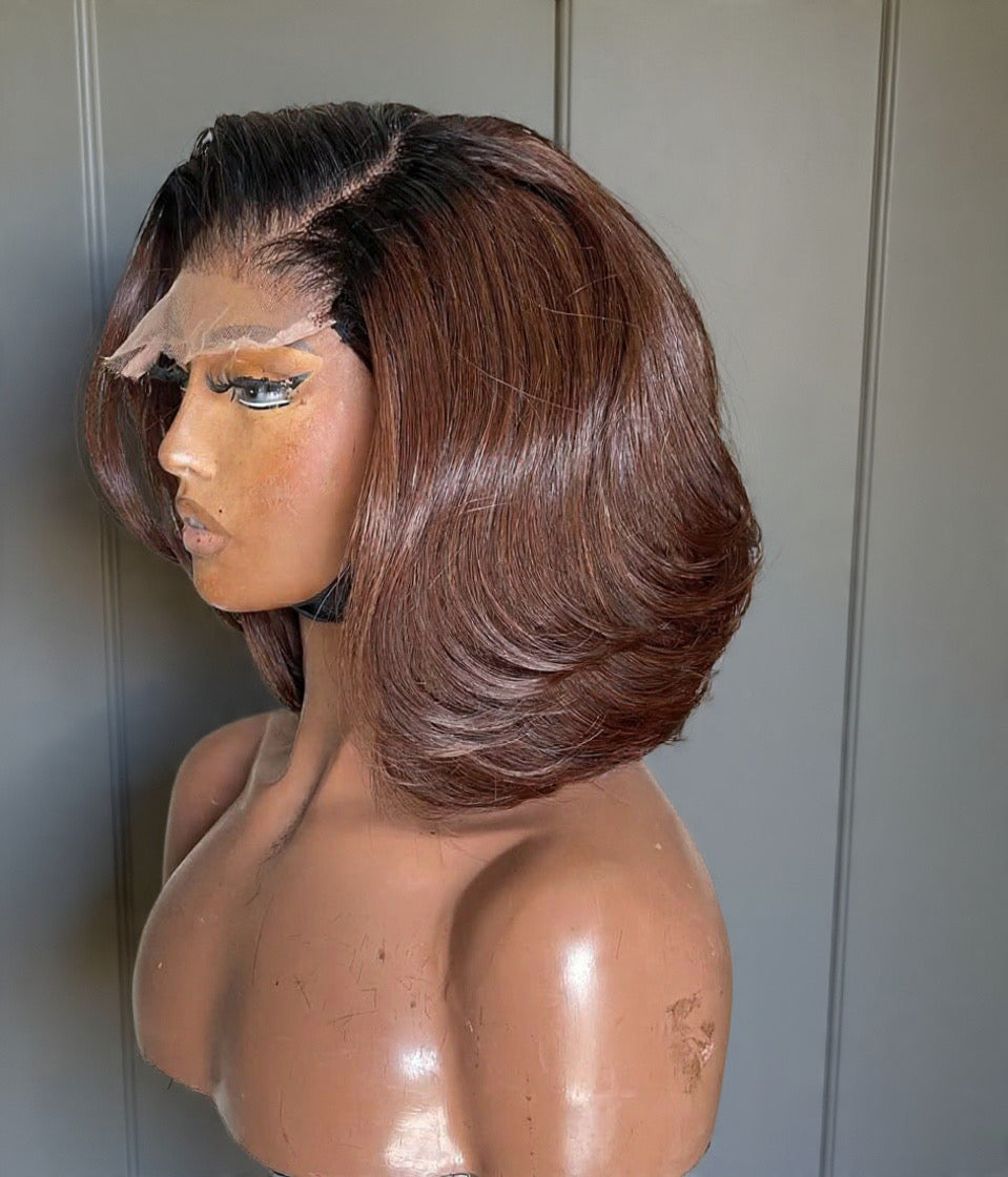 Bob Copper Blaze 5x5 Lace Frontal wig
