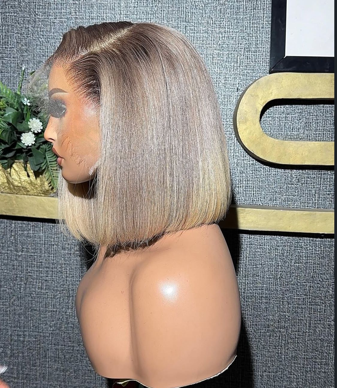 Raw blond bob lace frontal wig