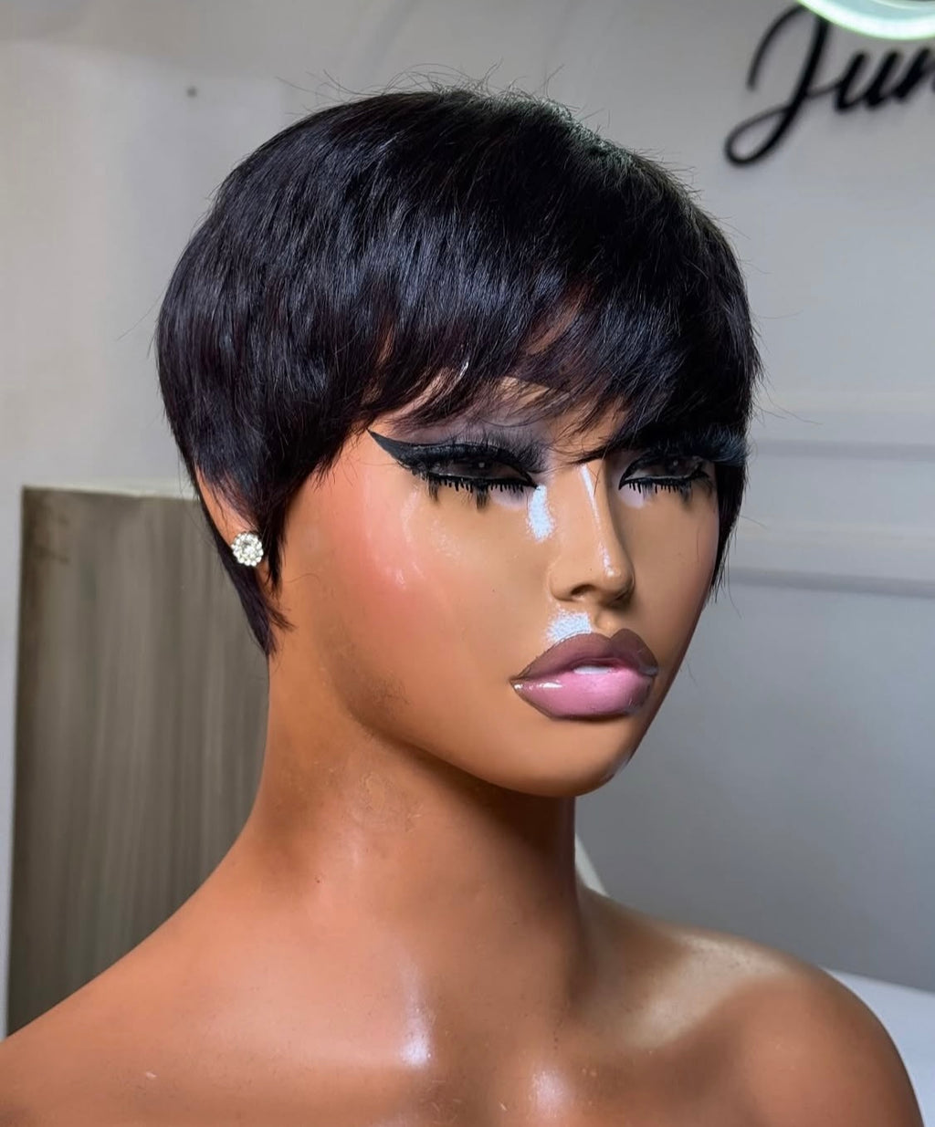 Pixie Cut Jet Black Bob