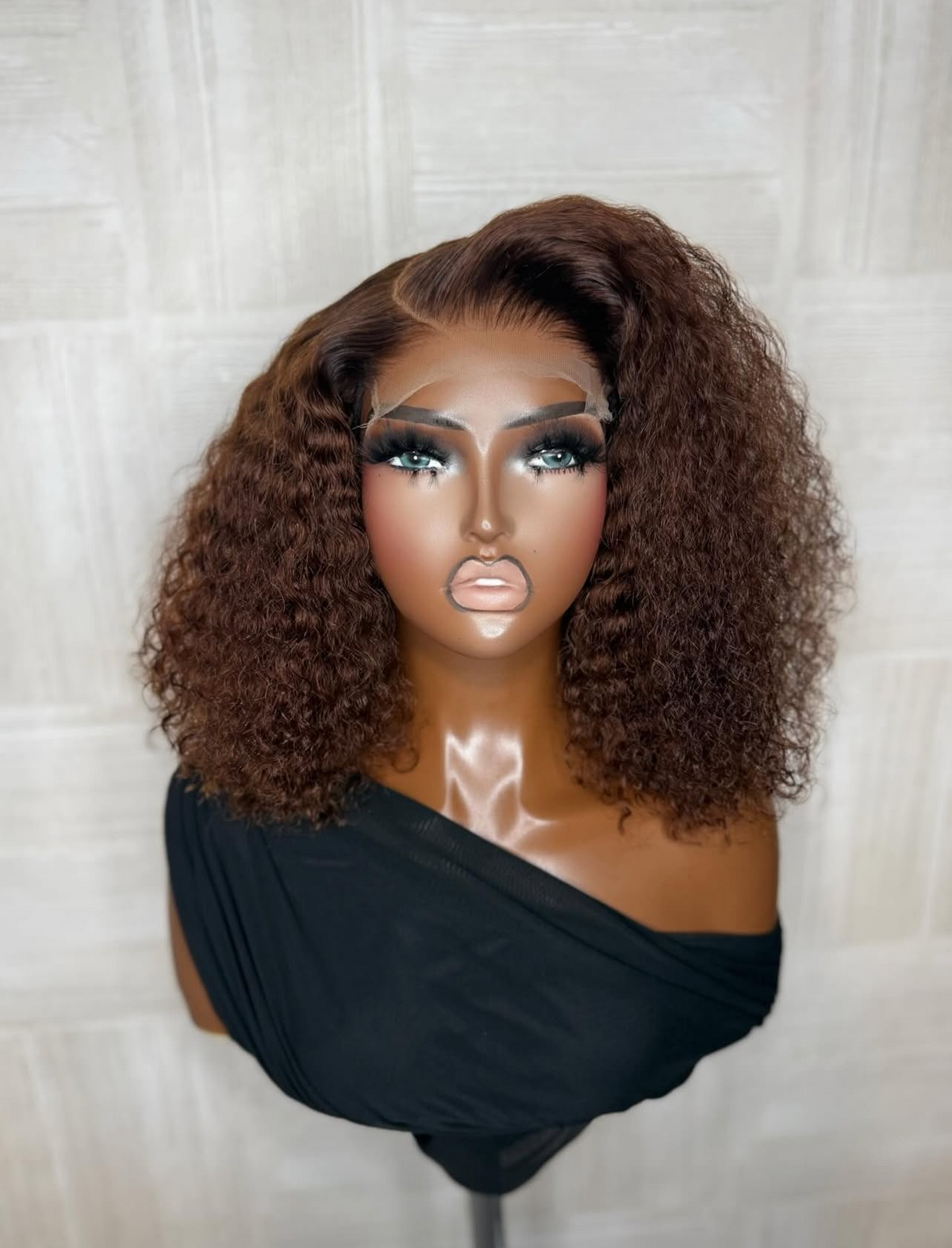 The Brownie Water Curls 4x4 HD Wig